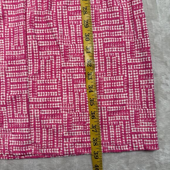 J. McLaughlin NWT Sleeveless Dress Sophia Catalina Cloth Pink Geometric Size M - Picture 8 of 8